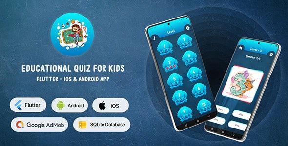 Educational Quiz for Kids - Flutter Android & iOS App - CodeCanyon Item for Sale