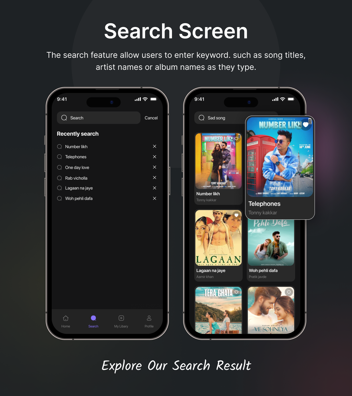 BeatBuddy UI Template: Streaming music online App in Flutter(Android, iOS) template | SongSift App - 12