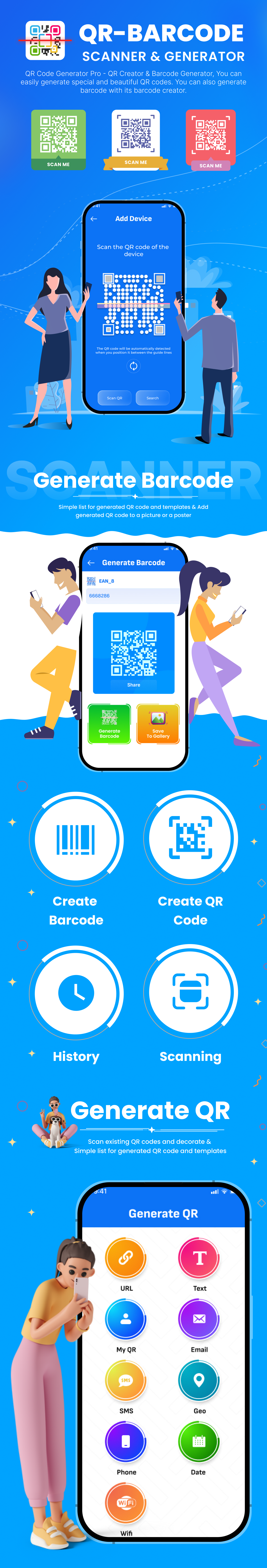 QR-Barcode Scanner & Generator - All Type of QR Code Maker - QR Scanner Android Apps - 1
