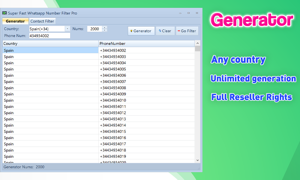 Super Fast Whatsapp Numbers Filter ProFull Reseller code.market