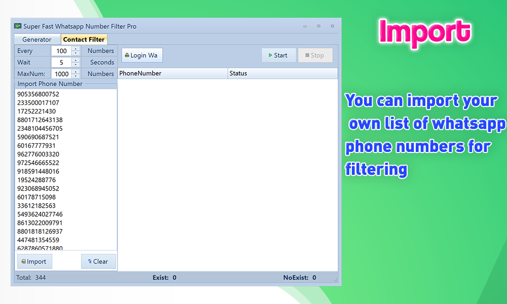 Super Fast Whatsapp Numbers Filter ProFull Reseller code.market