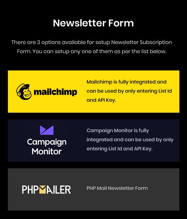 newsletter subscriptions