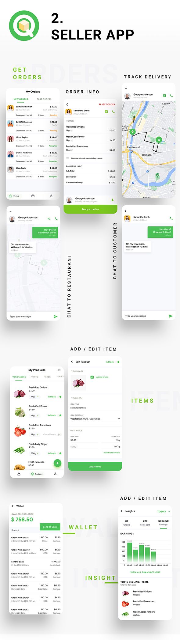 6 App Template| eCommerce Food Grocery Delivery App| Cab Booking| Peer 2 Peer Delivery App| DeliQ - 5