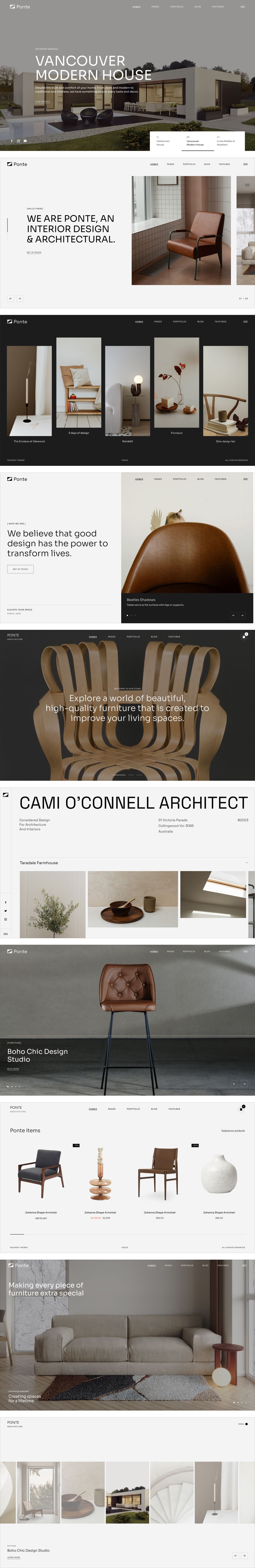 Ponte - Interior Design & Furniture WordPress Theme