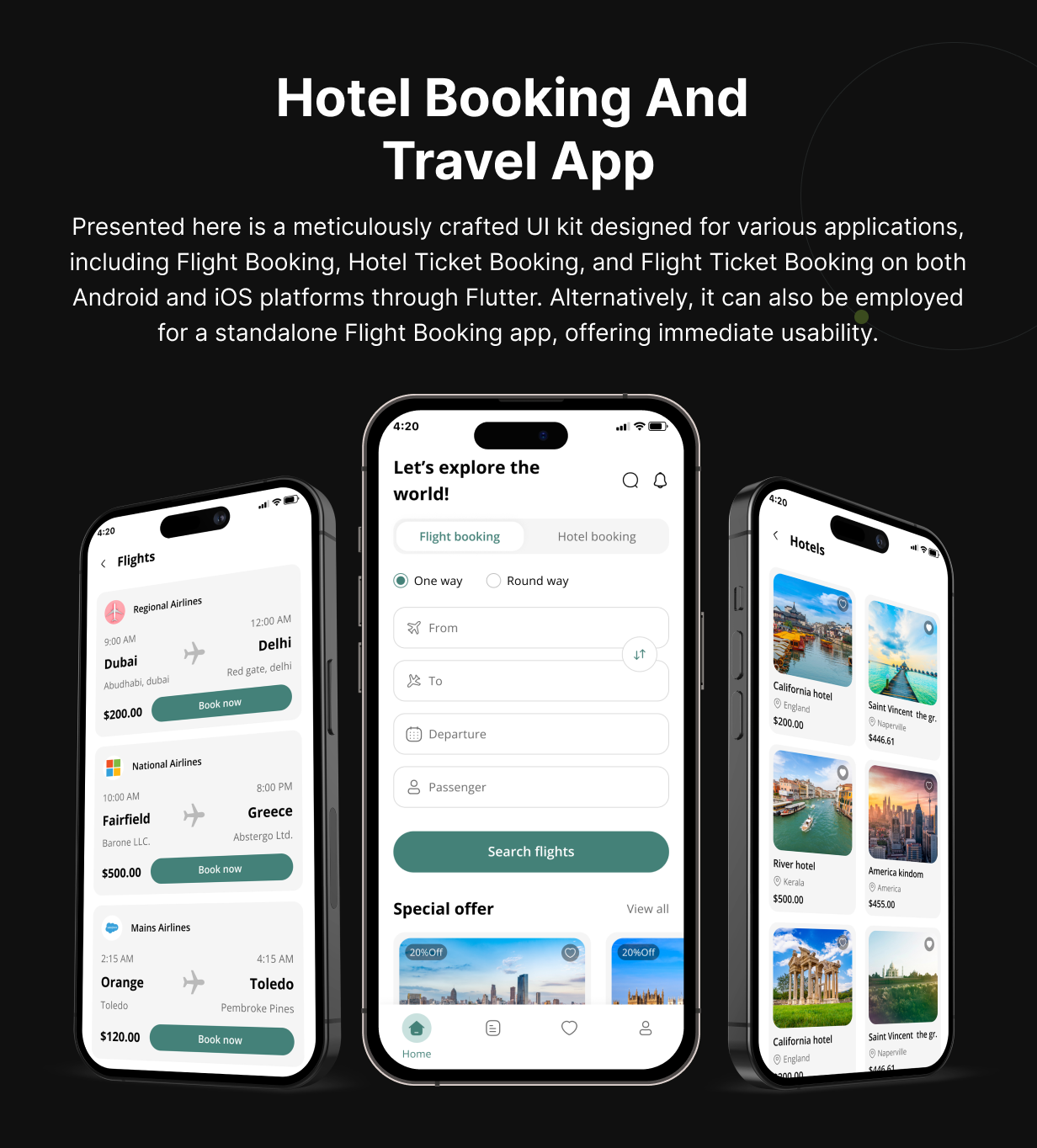 JourneyStay UI Template: Hotel + Tours Booking in Flutter(Android, iOS) App | TravelHaven App - 5