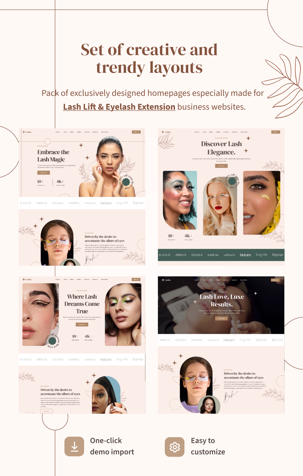 Laska - Lash Lift & Eyelash Extension WordPress Theme