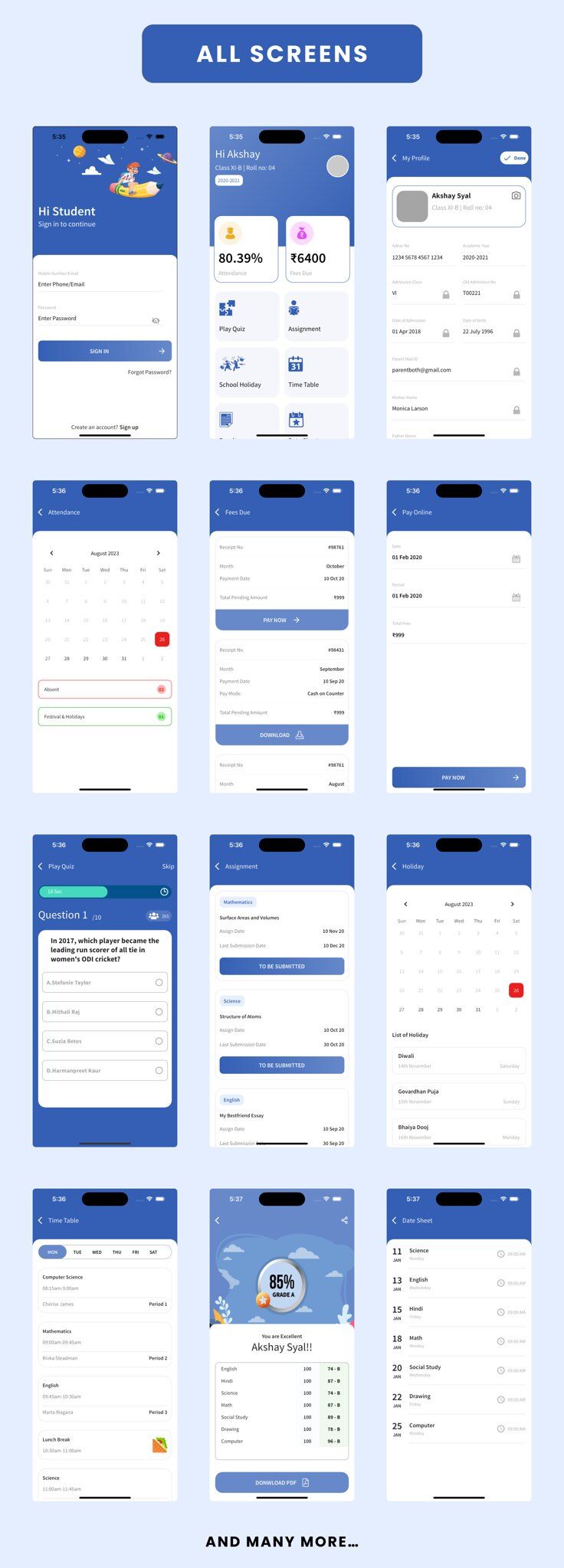 School ERP App - Flutter Mobile App Template 