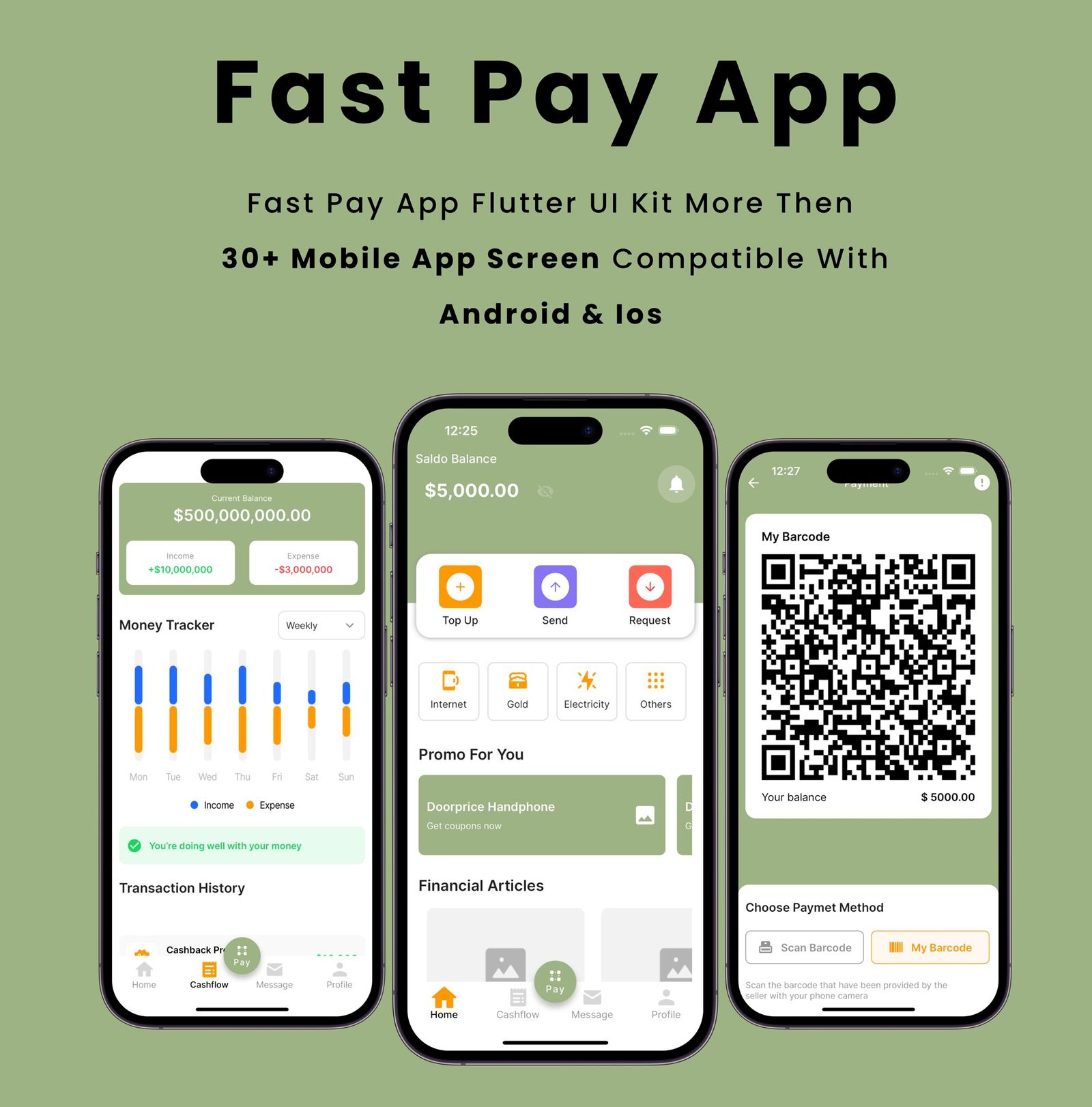 Fast Pay App - Flutter Mobile App Template