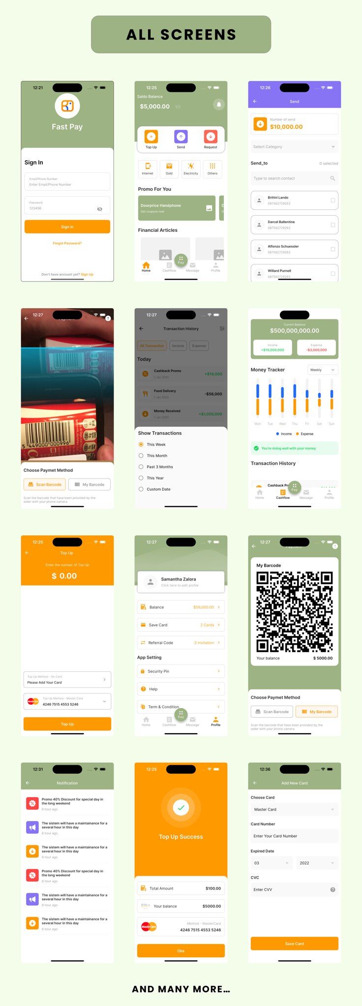 Fast Pay App - Flutter Mobile App Template 