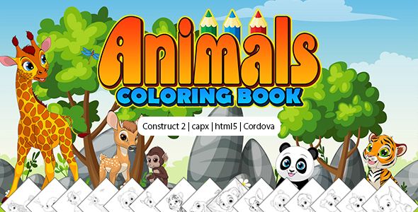 Animals Coloring Book App (CAPX | HTML5 | Cordova)