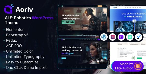 Aoriv - AI & Robotics Startup WordPress Theme