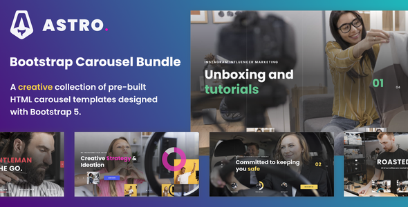 Astro | Full-screen Bootstrap Carousel Bundle