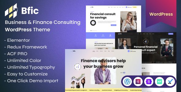 Bfic - Business & Finance Consulting WordPress Theme