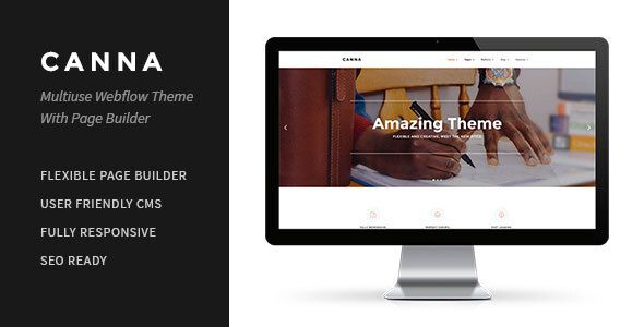 Canna | Multiuse Webflow Template With Page Builder image