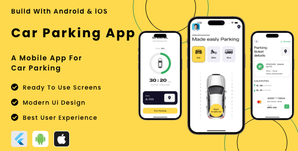 Car Parking App - Flutter Mobile App Template image