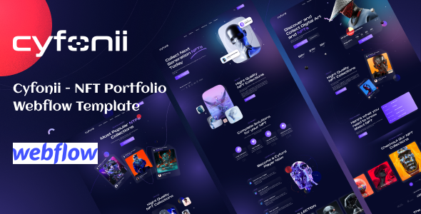 Cyfonii - NFT Portfolio Webflow Template image