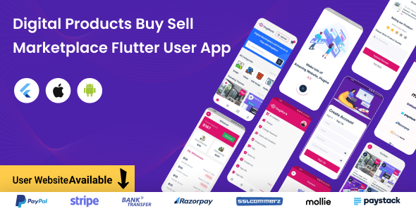 DegMark - Digital Products Buy Sell Marketplace Flutter User App