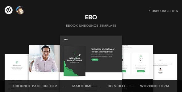 Ebo – Ebook Unbounce Template