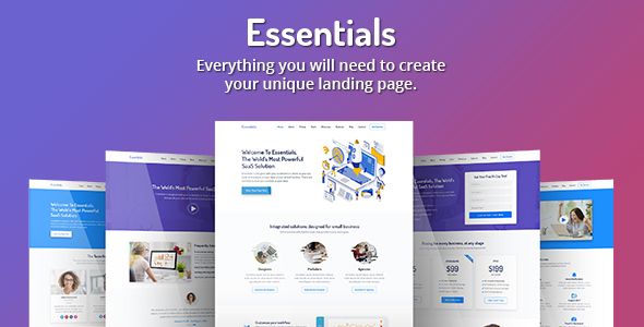 Essentials – High Converting SaaS Landing Page Template