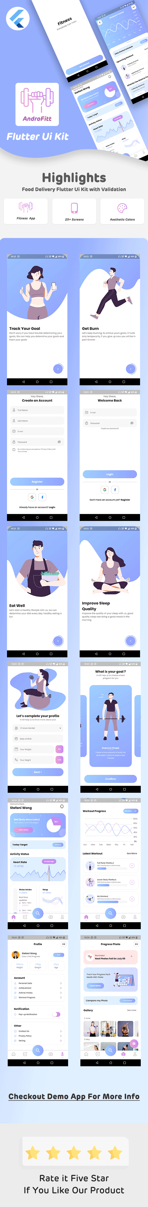 Fitness App Flutter Ui Kit - 1