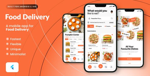 Food Delivery App Template | Flutter 3 Flutter Food Mobile Templates