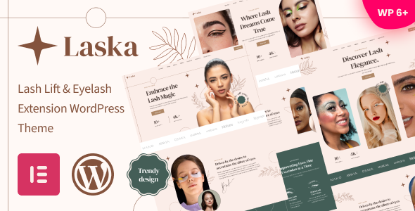 Laska - Lash Lift & Eyelash Extension WordPress Theme image