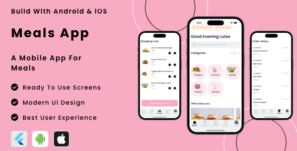 Meals App - Flutter Mobile App Template