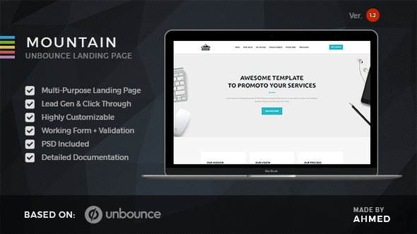 Mountain – Marketing Unbounce Template