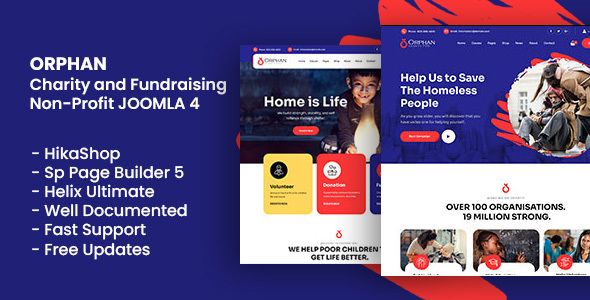 Orphan - Charity and Fundraising Non-Profit Joomla 4