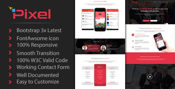 PIXEL – App Landing Page Template