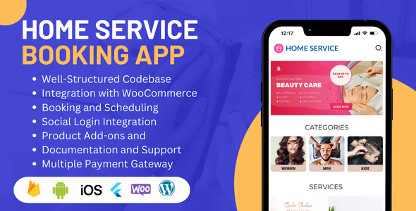 Powerful Flutter Mobile App for Home Service