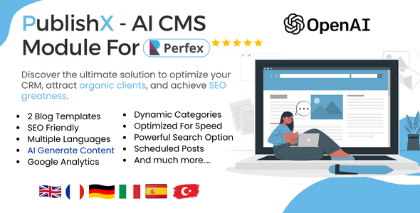 PublishX – AI Powered CMS For Perfex CRM