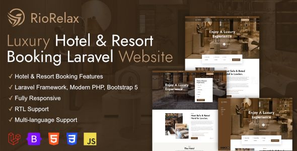 RioRelax - Laravel Luxury Hotel & Resort Booking Website