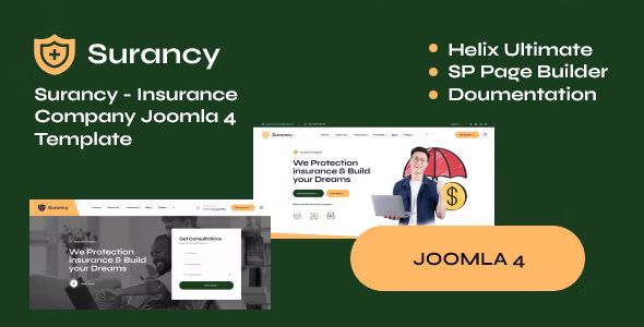 Surancy - Insurance Company Joomla 4 Template