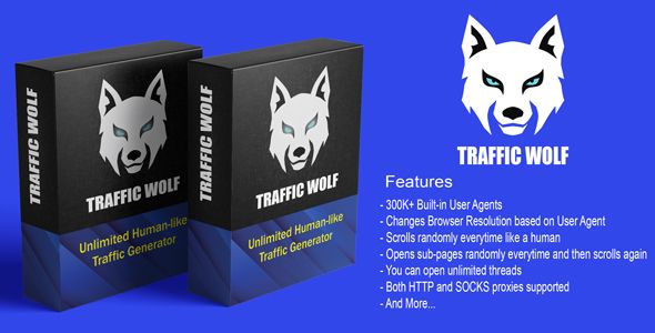 Traffic Wolf - Unlimited Human-like Traffic Generator Bot