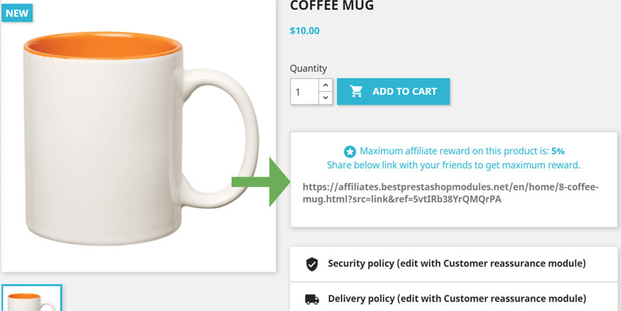 Prestashop Affiliate Module