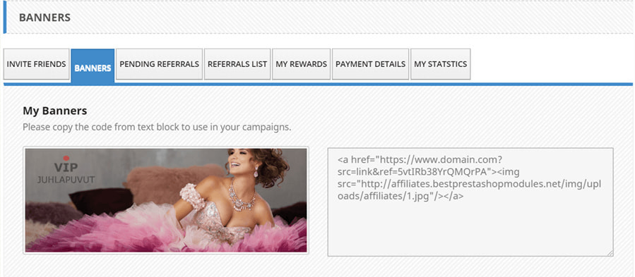 Prestashop Affiliate Module