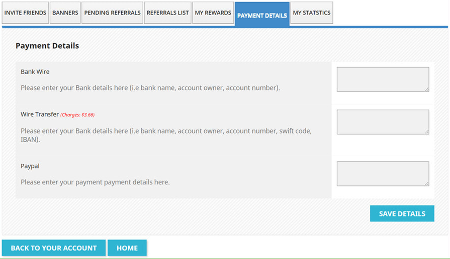 Prestashop affiliate payments