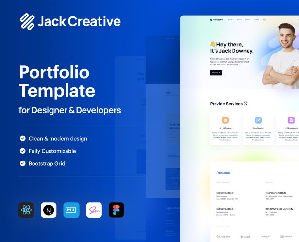 JackCreative | React Nextjs portfolio template - 2