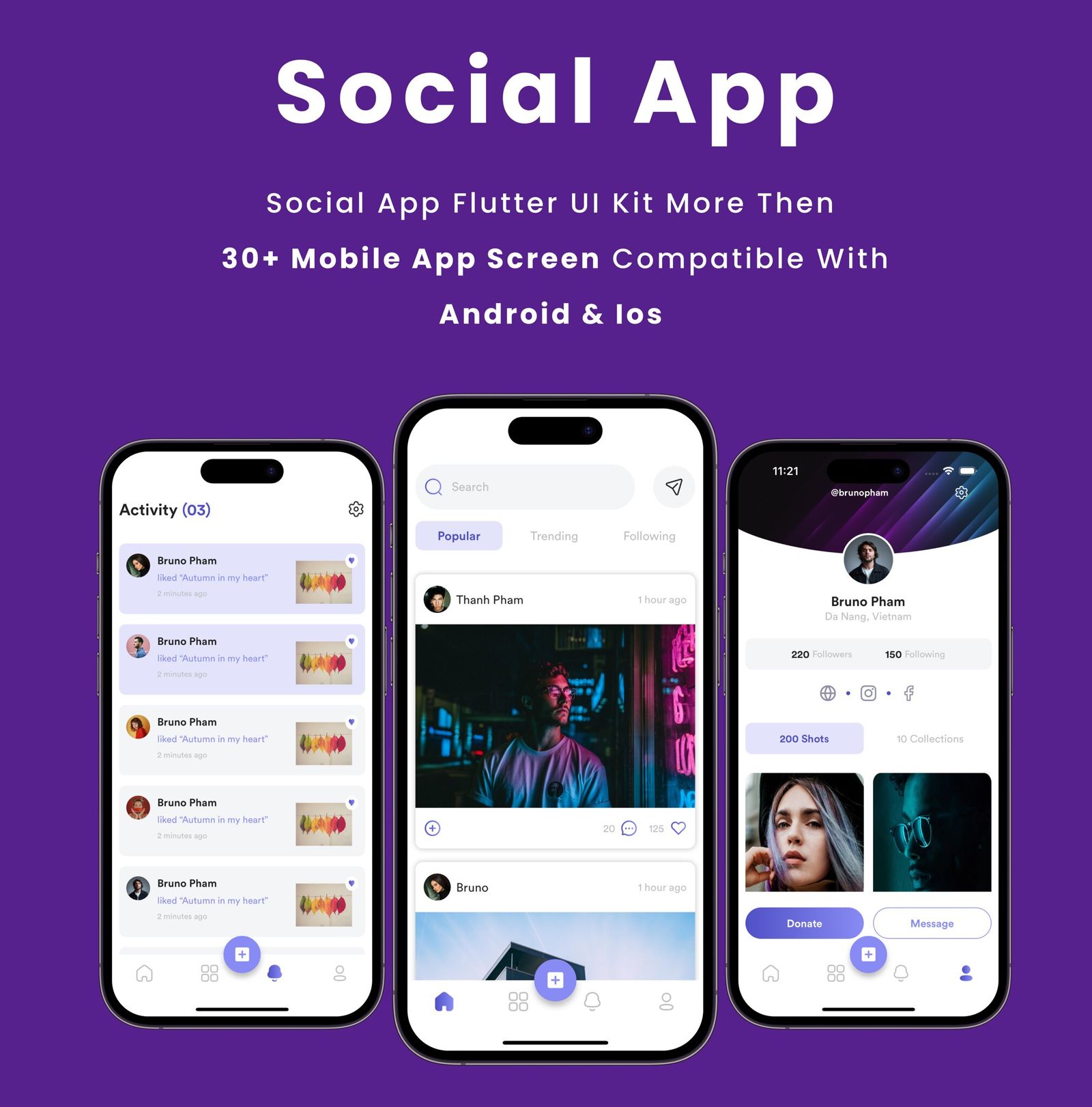 Social App - Flutter Mobile App Template