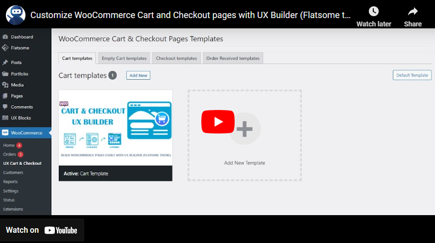 Customize WooCommerce Cart and Checkout pages with UX Builder (Flatsome theme) - 3