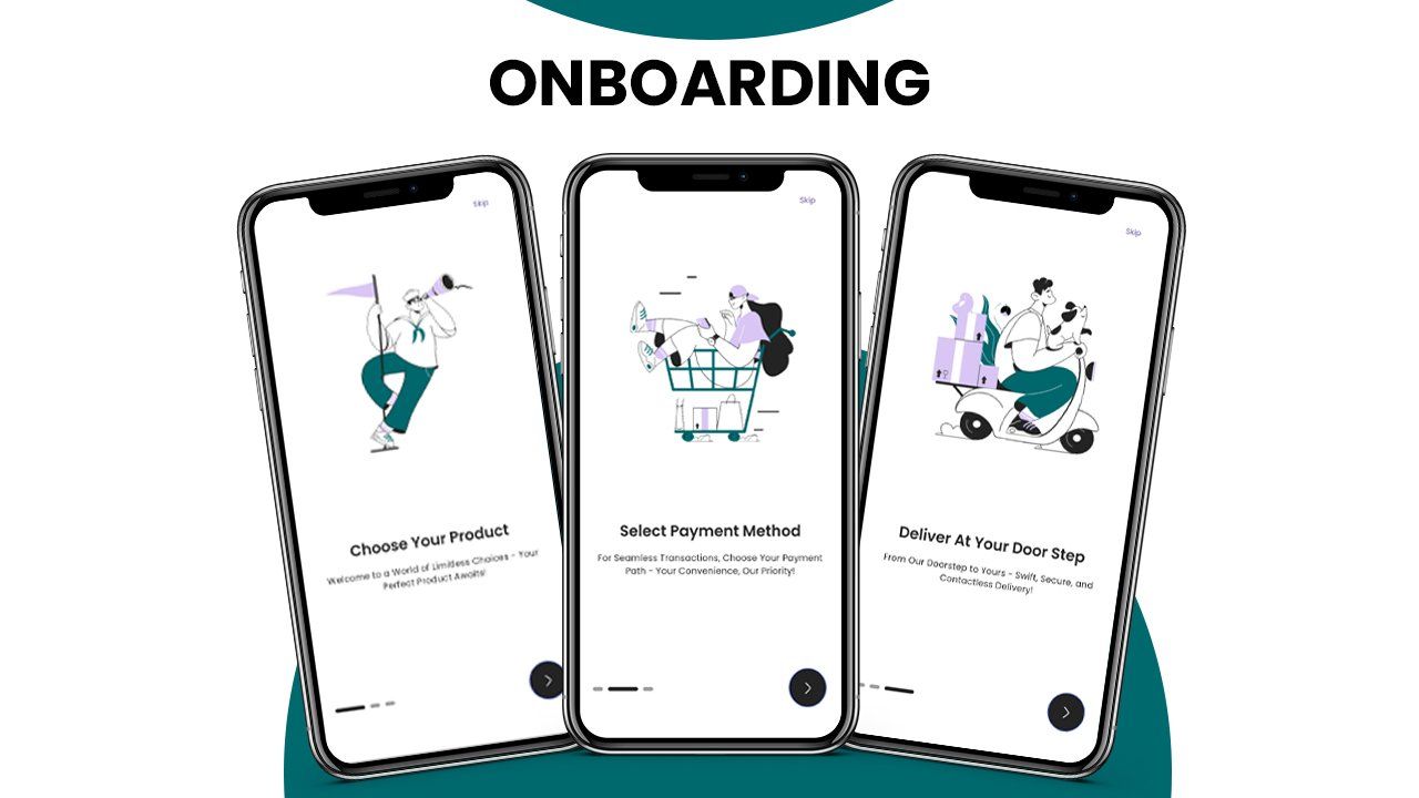 Modern & Minimal OnBoarding screen Design in flutter