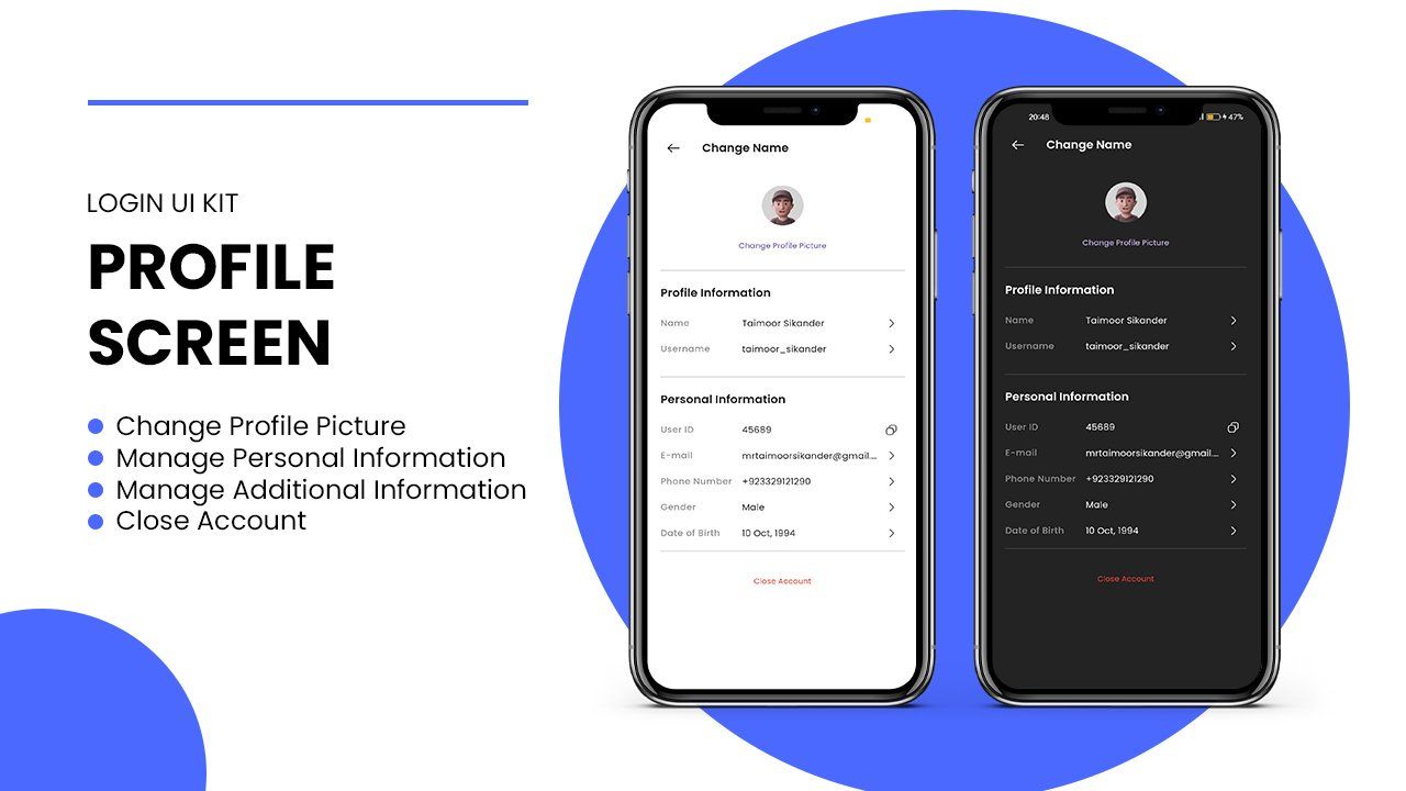 Modern & Minimal Profile screen in flutter