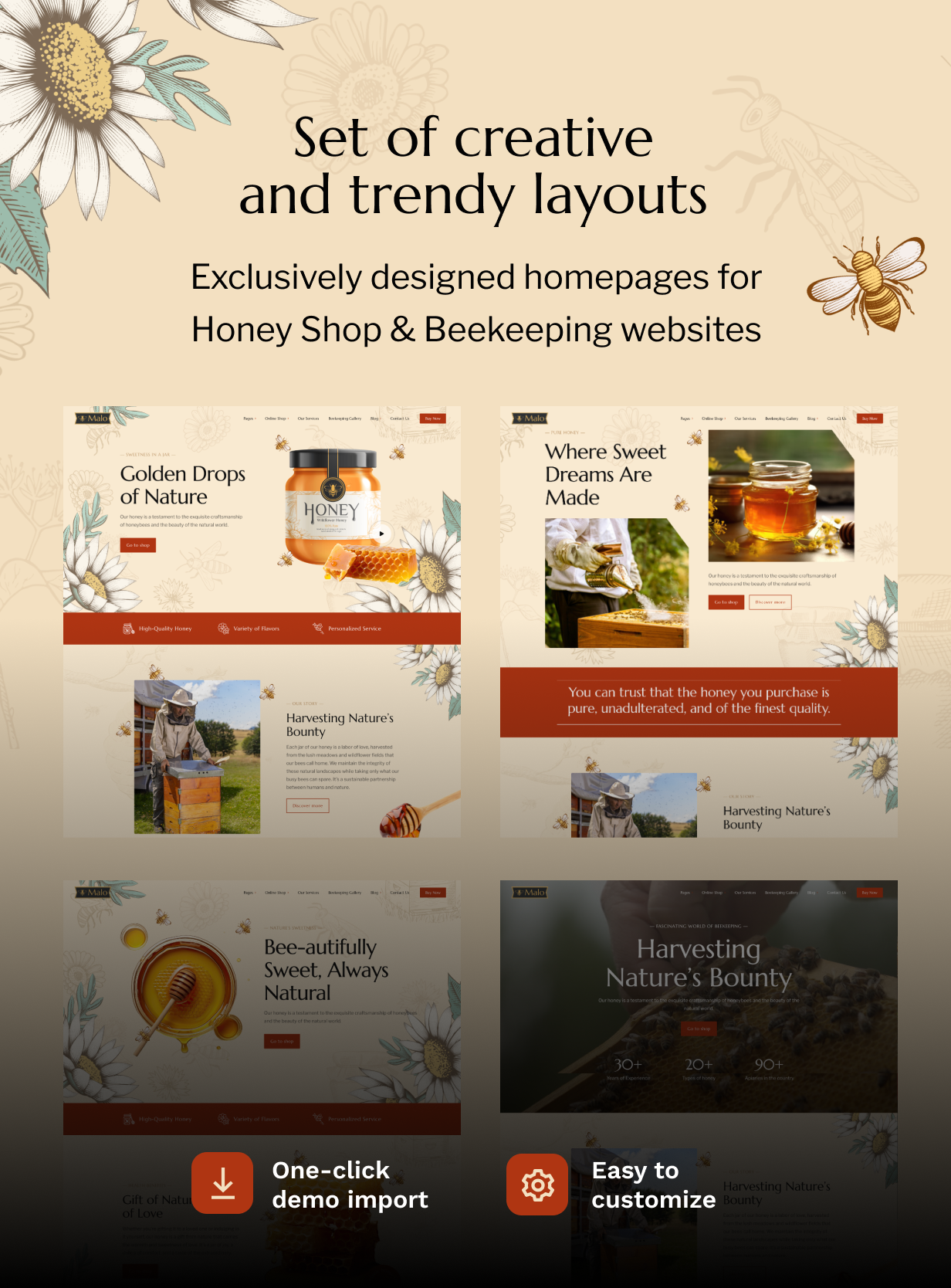 Malo - Beekeeping & Honey Shop WordPress Theme