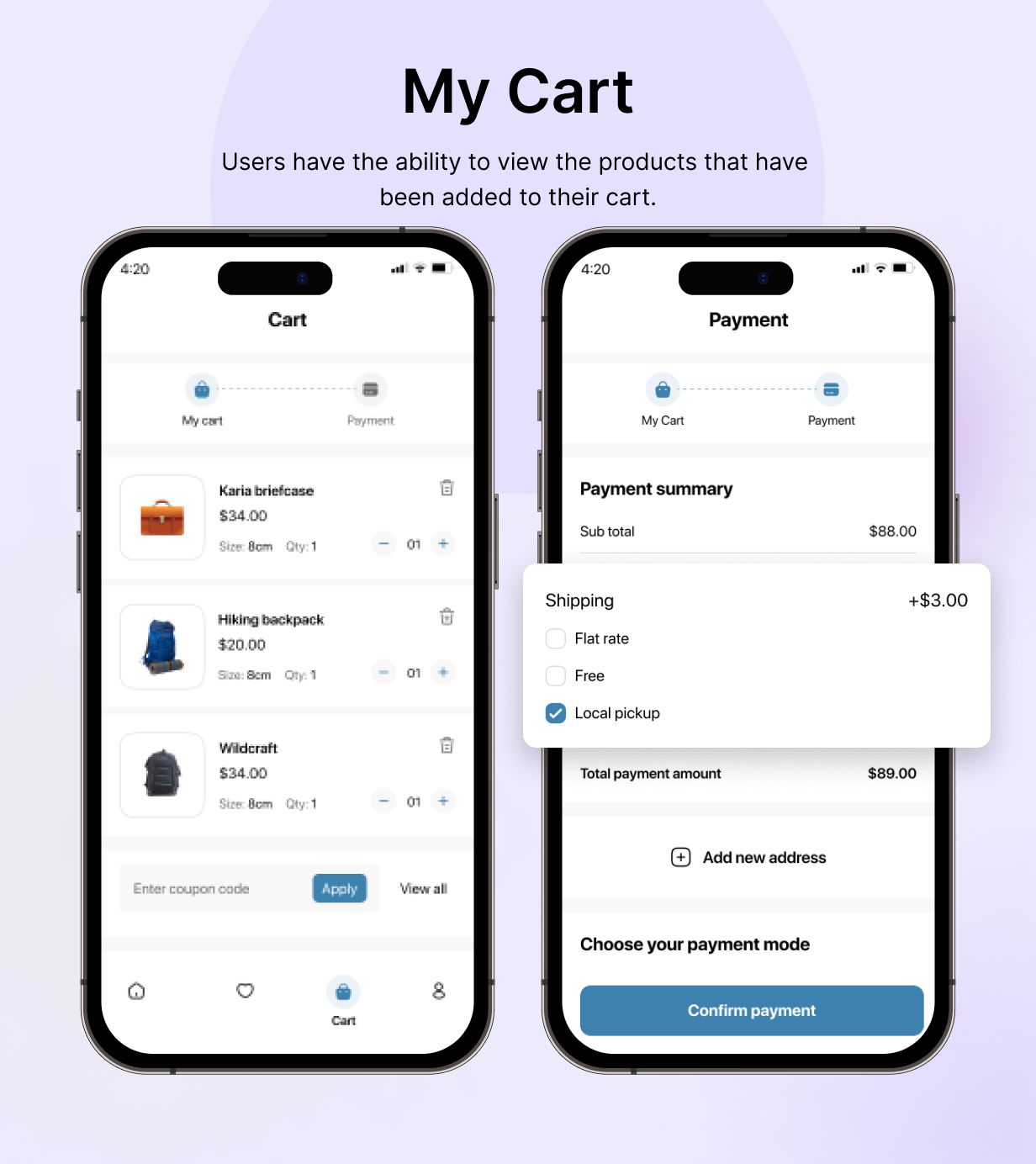 BagBuddy E-commerce app UI Template: Ecommerce app in Flutter(Android, iOS) App | Shopping App - 9