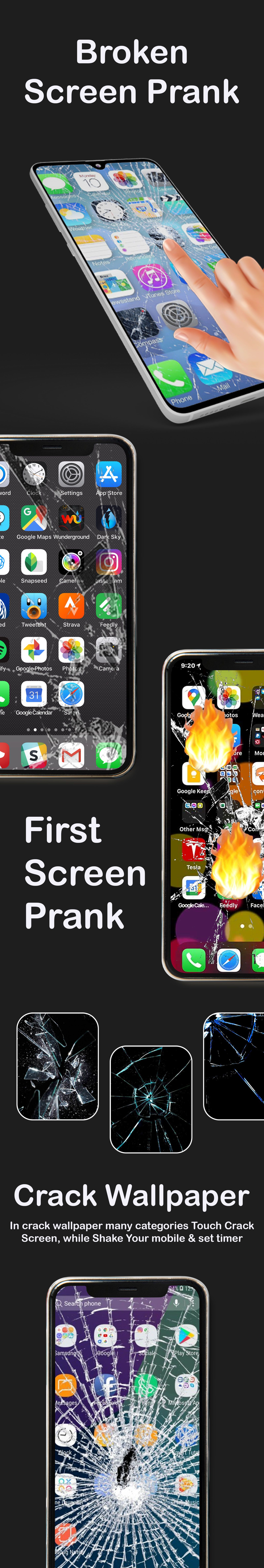 broken screen prank iphone