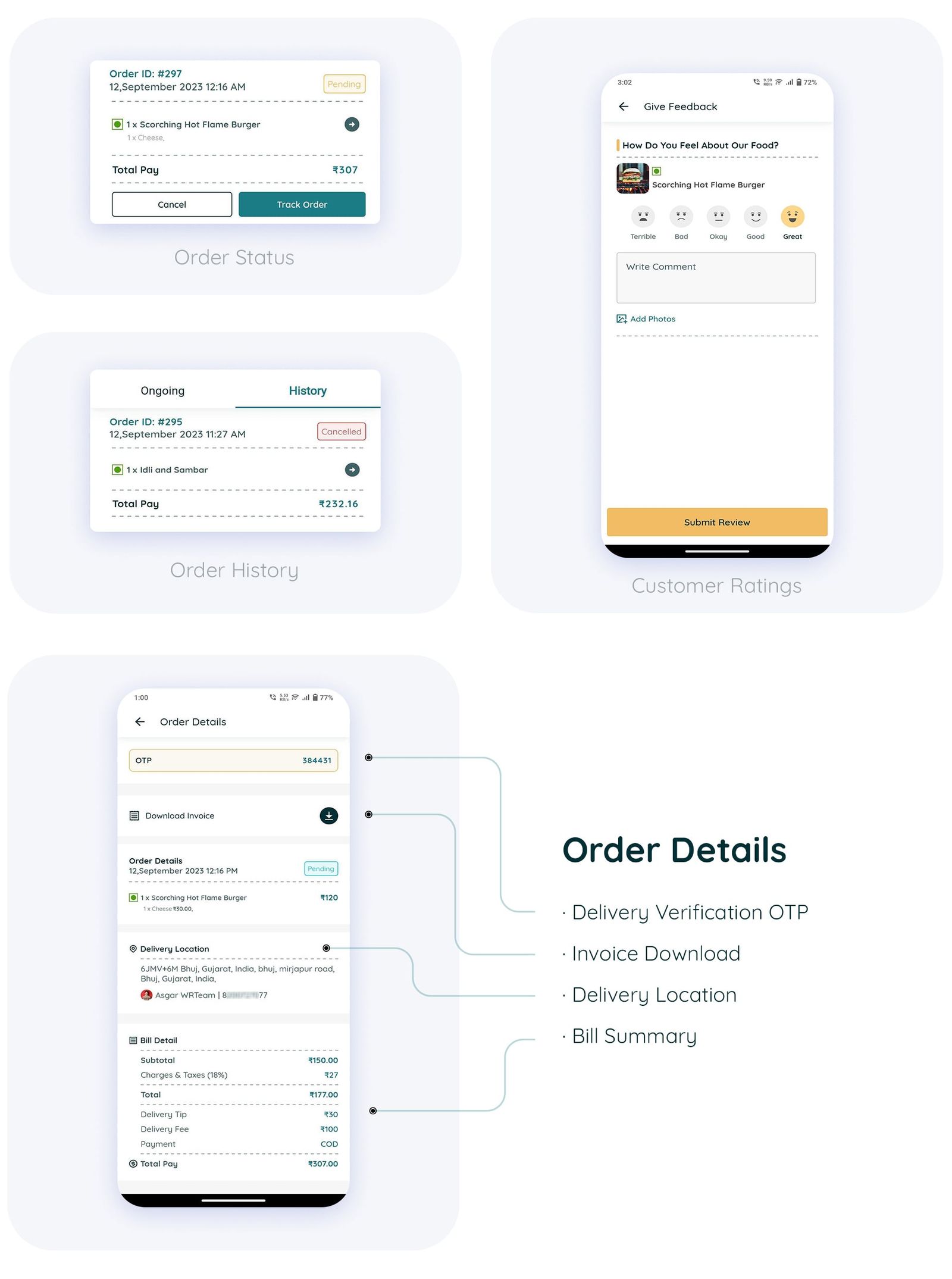 eRestro - Single Vendor Restaurant Flutter App | Food Ordering App with Admin Panel - 25