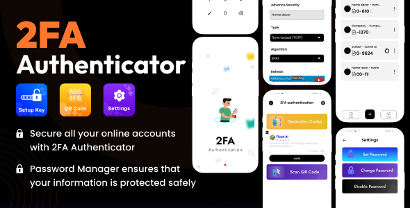 2FA Authenticator - Two Factor Verification QR code Scanner - TOTP - HOTP Code