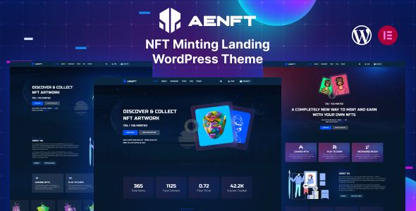 Aenft - NFT Minting Collection WordPress Theme