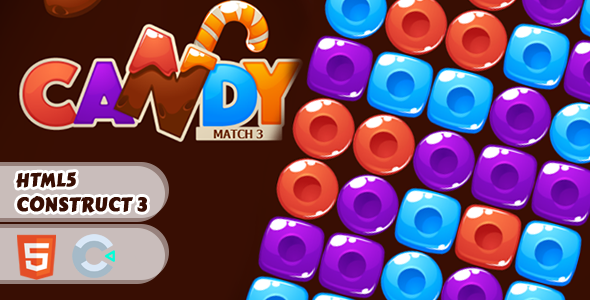 Candy Match3 Construct 3 HTML 5 Game